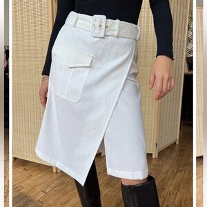 Moschino Boutique Textured Belt Skirt Size 8